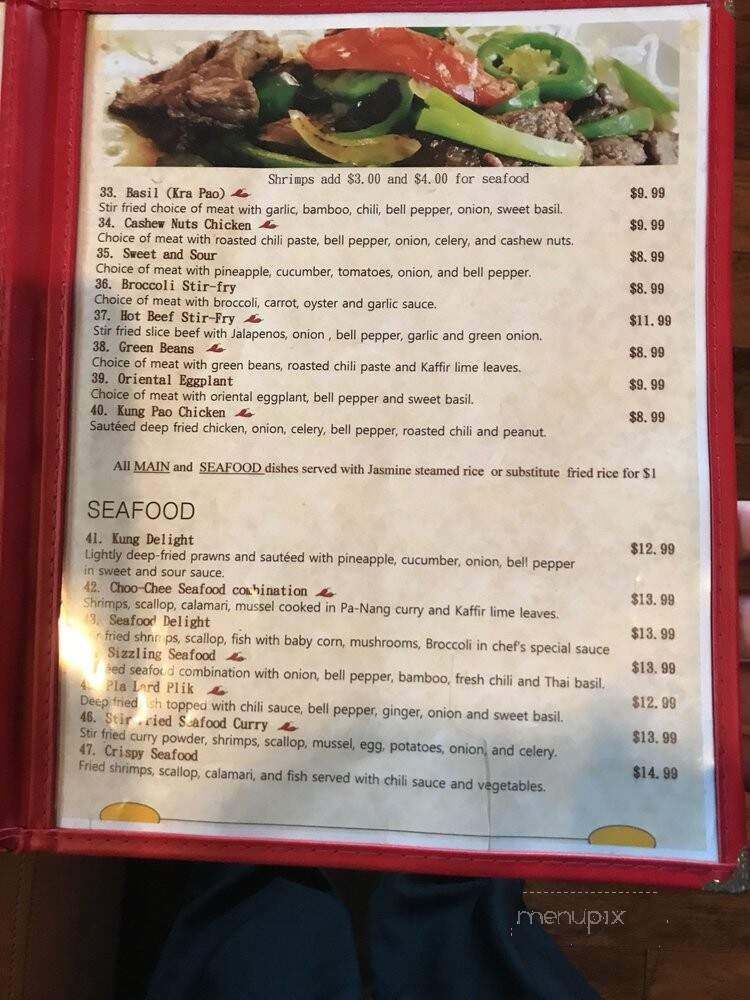 Thai Jasmine - Houston, TX menu_pic