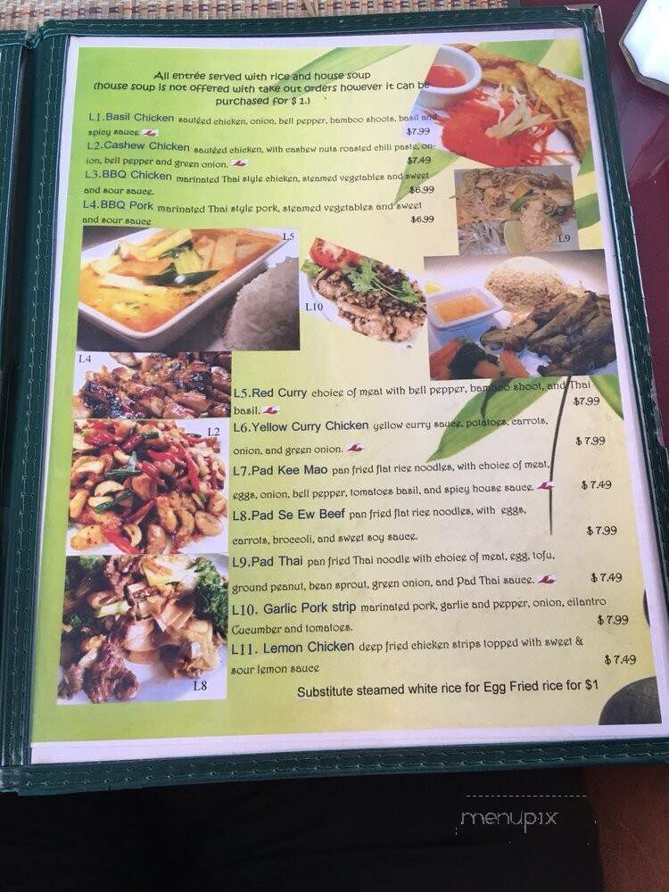 Thai Jasmine - Houston, TX menu_pic