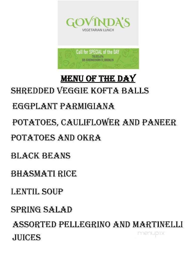 Govinda's Vegetarian Lunch - Brooklyn, NY