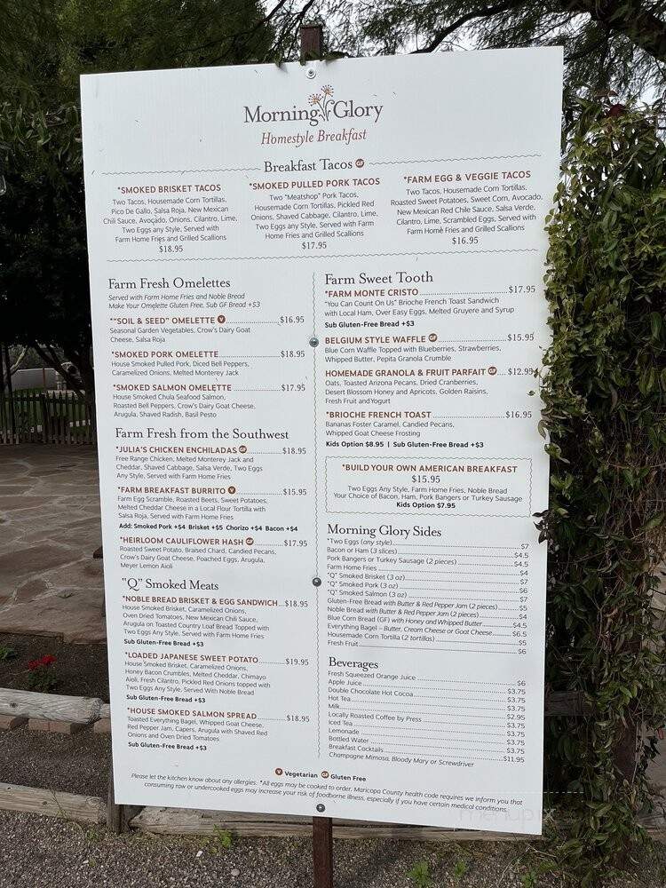 Morning Glory Cafe - Phoenix, AZ menu_pic