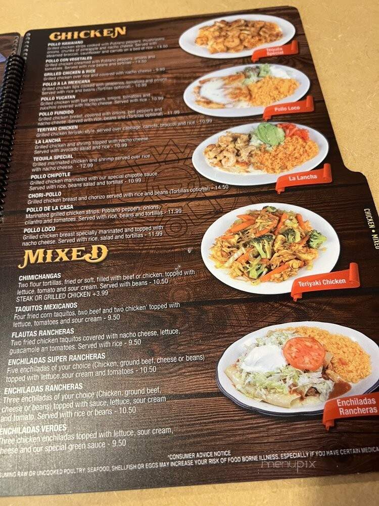 Tequila Mexican Restaurant - Hiram, GA menu_pic