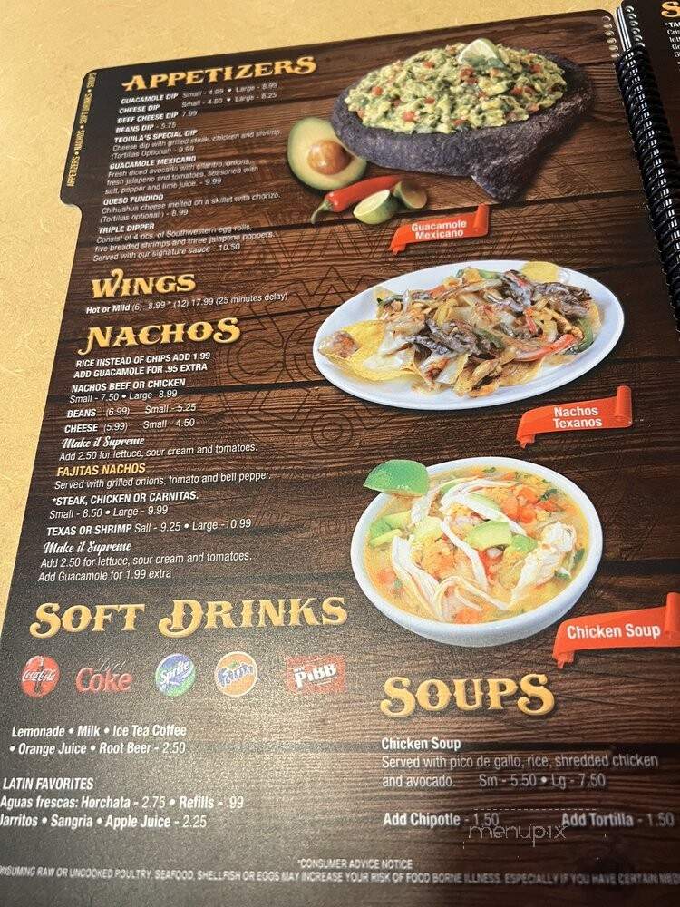 Tequila Mexican Restaurant - Hiram, GA menu_pic