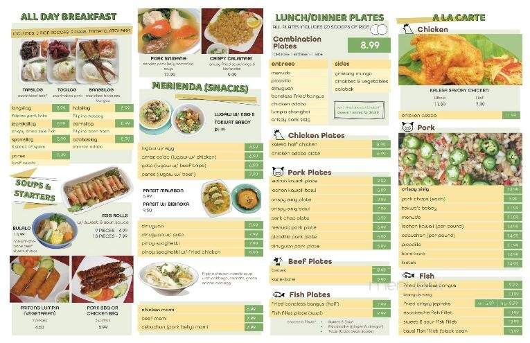 Kalesa Grill - Winnetka, CA menu_pic