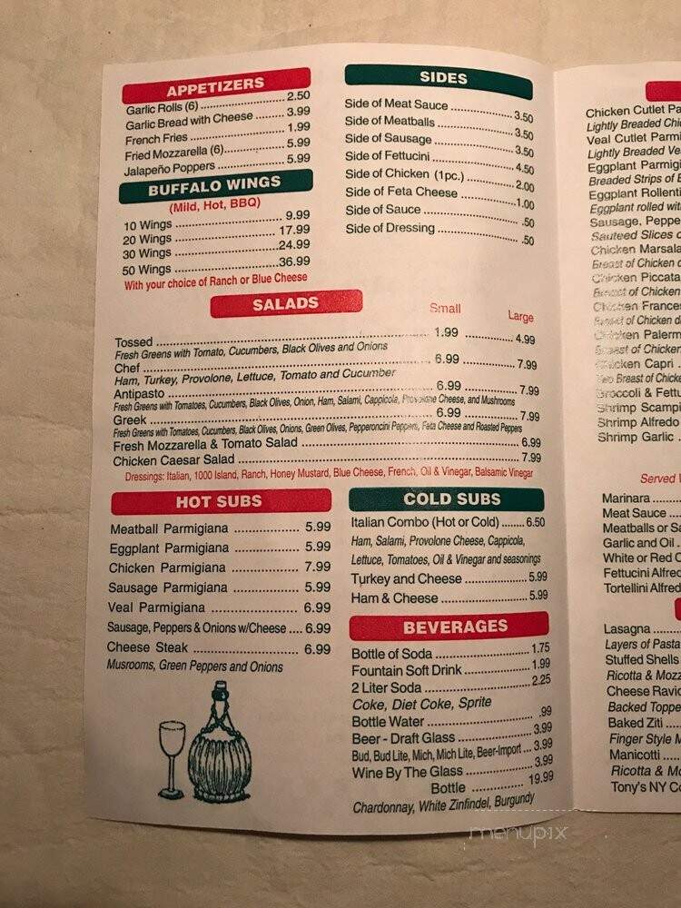 Tony's Pizza - Deland, FL menu_pic