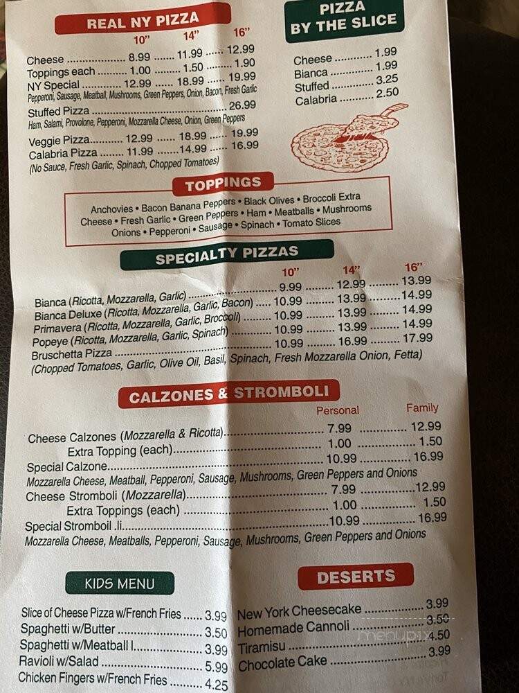 Tony's Pizza - Deland, FL menu_pic