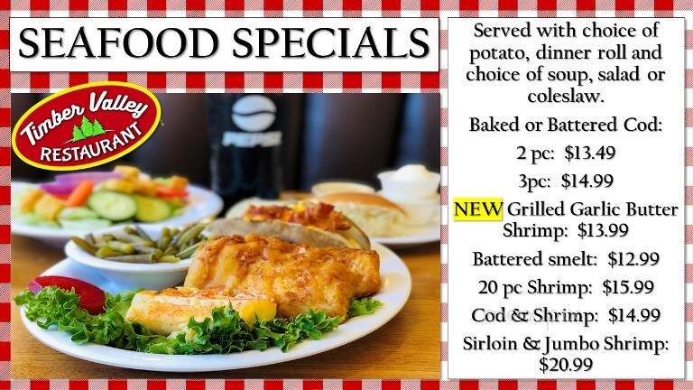 Timber Valley Restaurant - Hixton, WI menu_pic