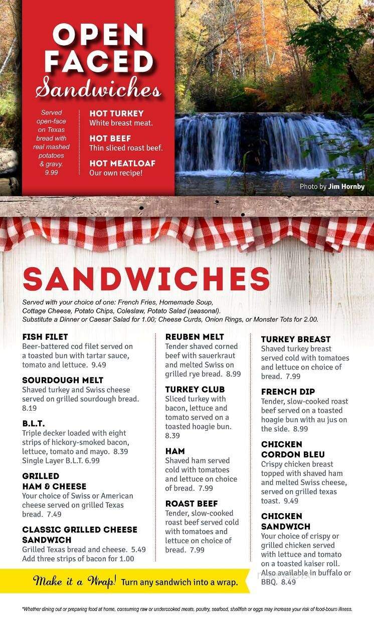 Timber Valley Restaurant - Hixton, WI menu_pic