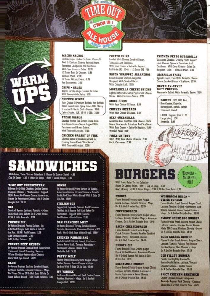 Time Out Ale House - Federal Way, WA menu_pic