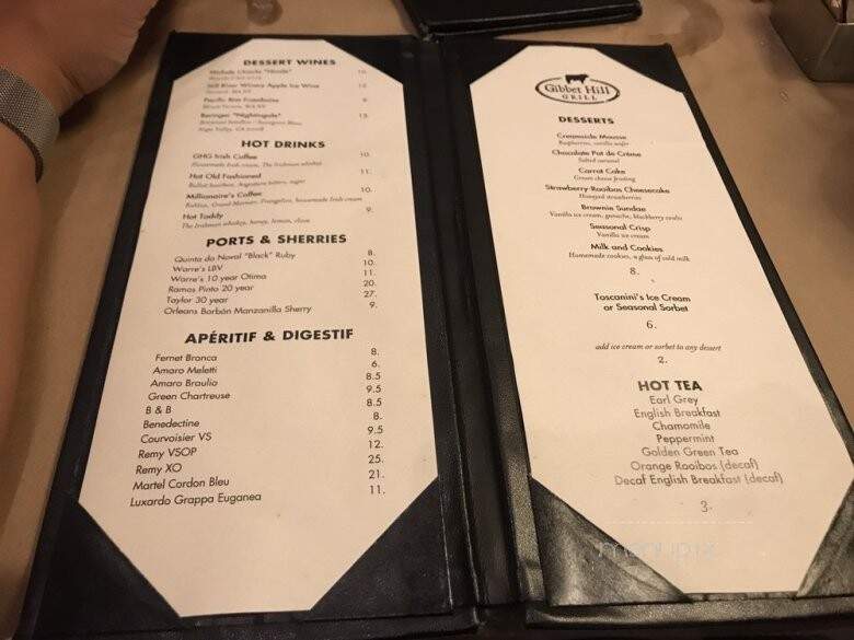 Gibbet Hill Grill - Groton, MA menu_pic