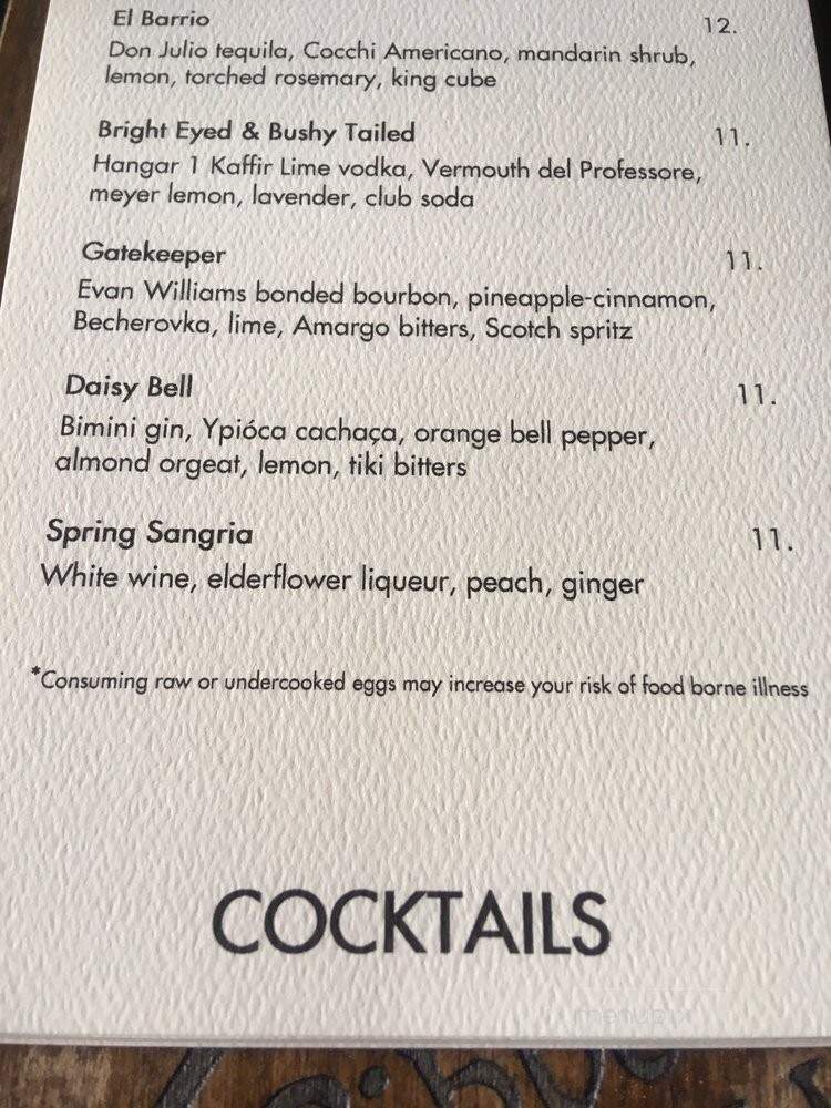 Gibbet Hill Grill - Groton, MA menu_pic