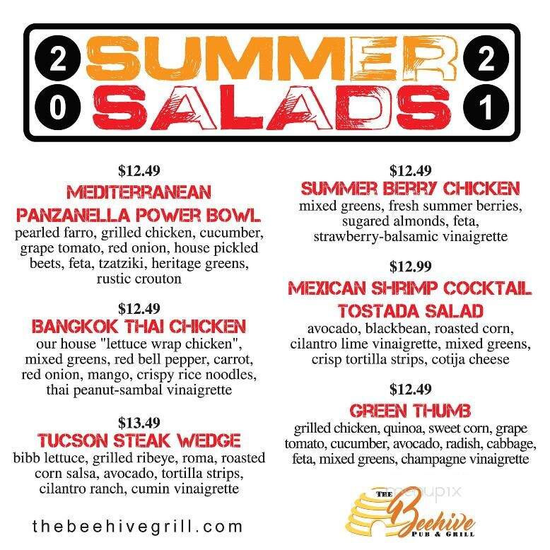 Beehive Grill - Logan, UT menu_pic