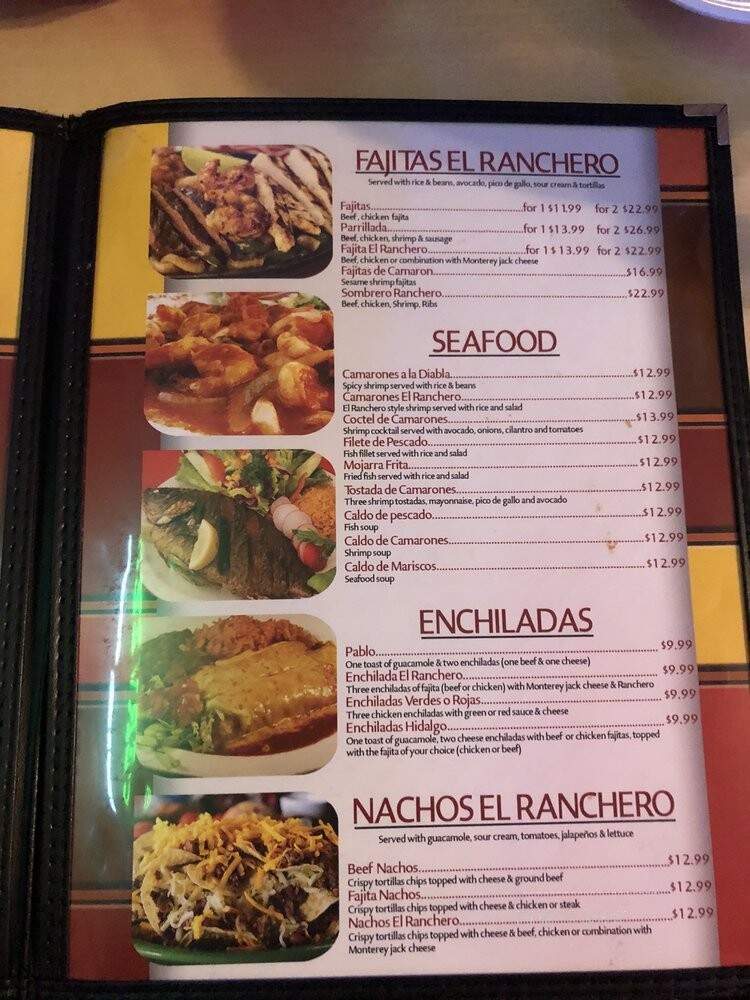 El Ranchero - Garland, TX menu_pic