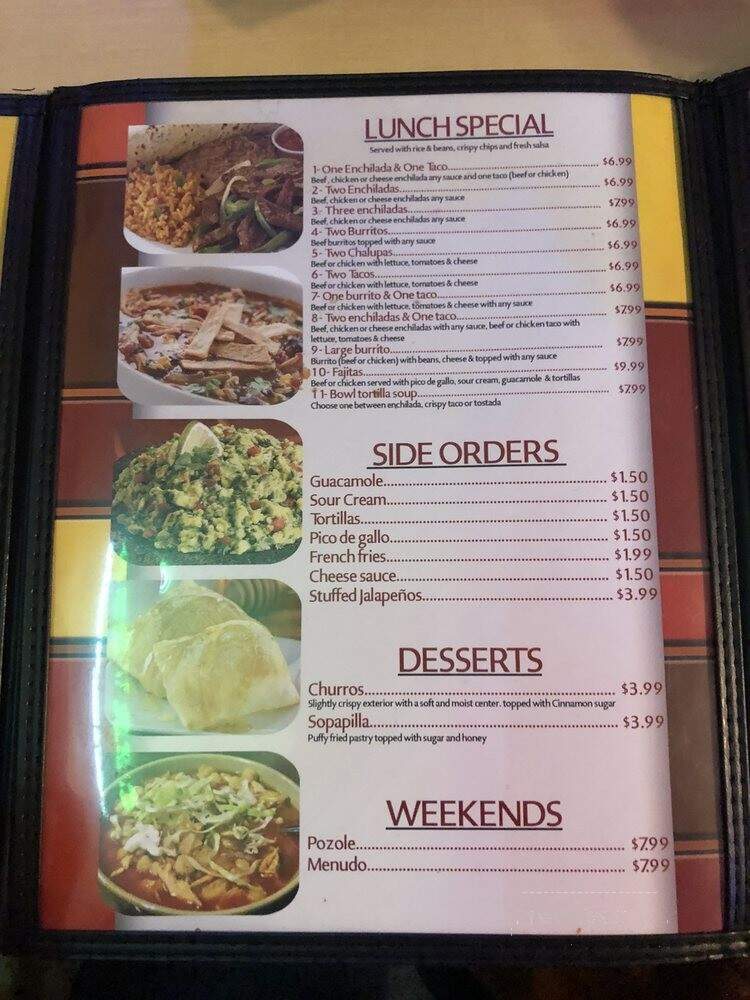 El Ranchero - Garland, TX menu_pic