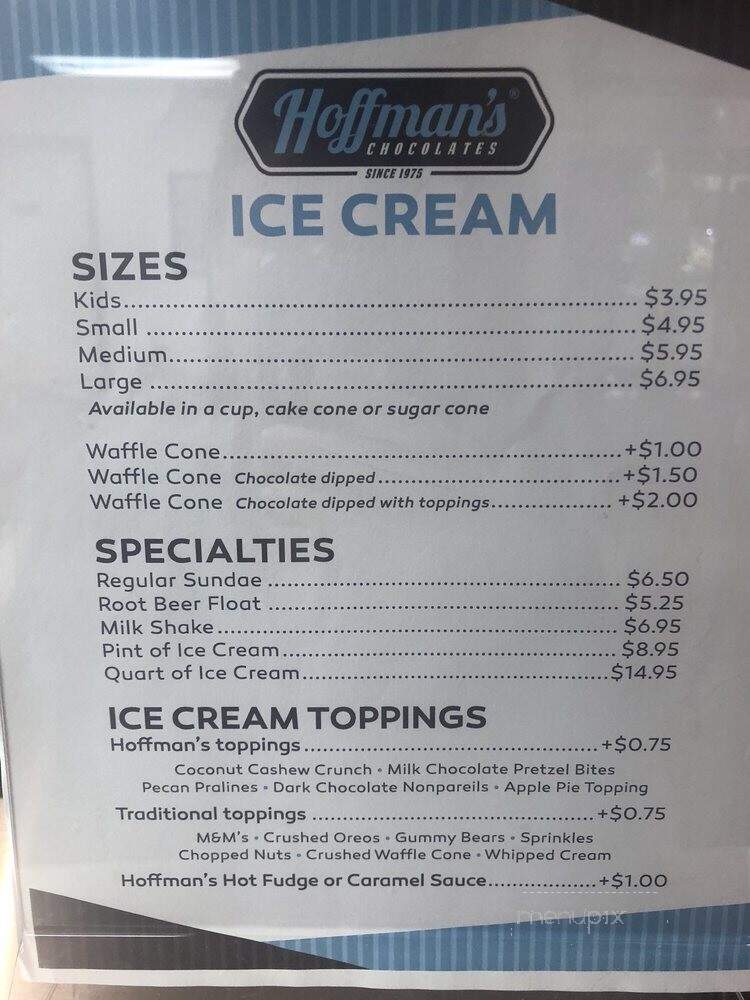 Hoffman's Chocolates - Greenacres, FL menu_pic