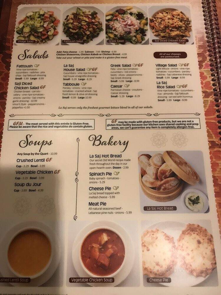La Saj - Sterling Heights, MI menu_pic