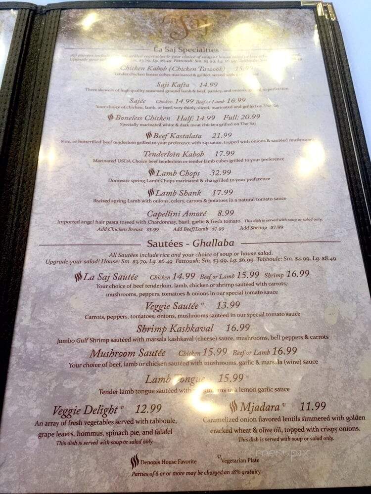 La Saj - Sterling Heights, MI menu_pic