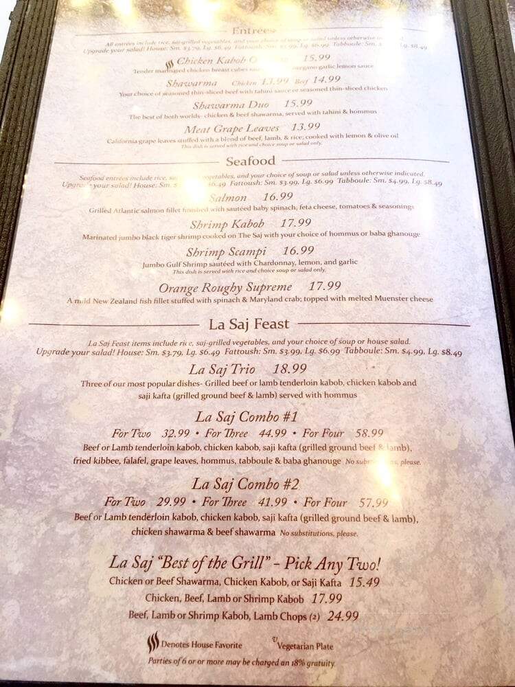 La Saj - Sterling Heights, MI menu_pic