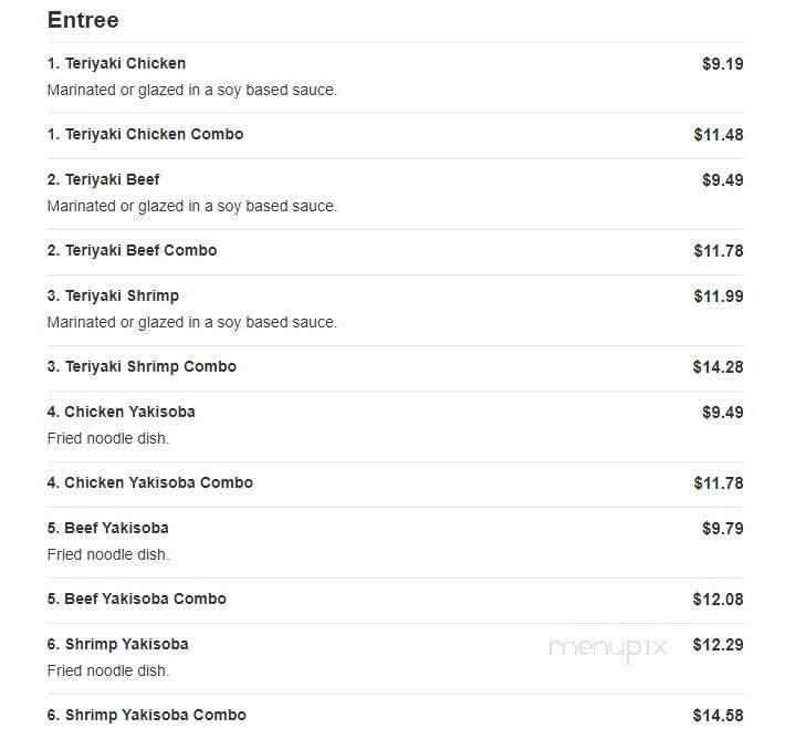 Edo Japan - Victorville, CA menu_pic