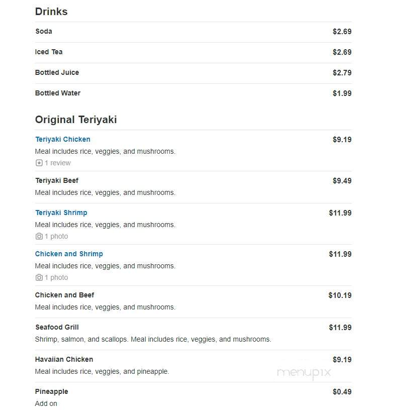 Edo Japan - Victorville, CA menu_pic