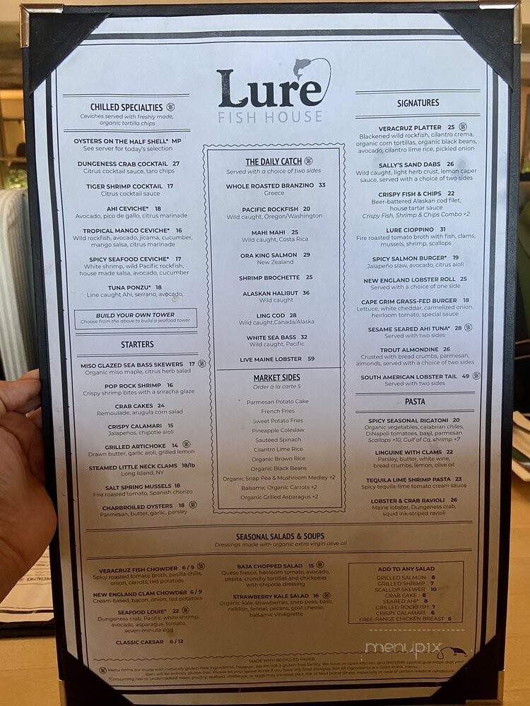 Lure Fish House - Camarillo, CA menu_pic