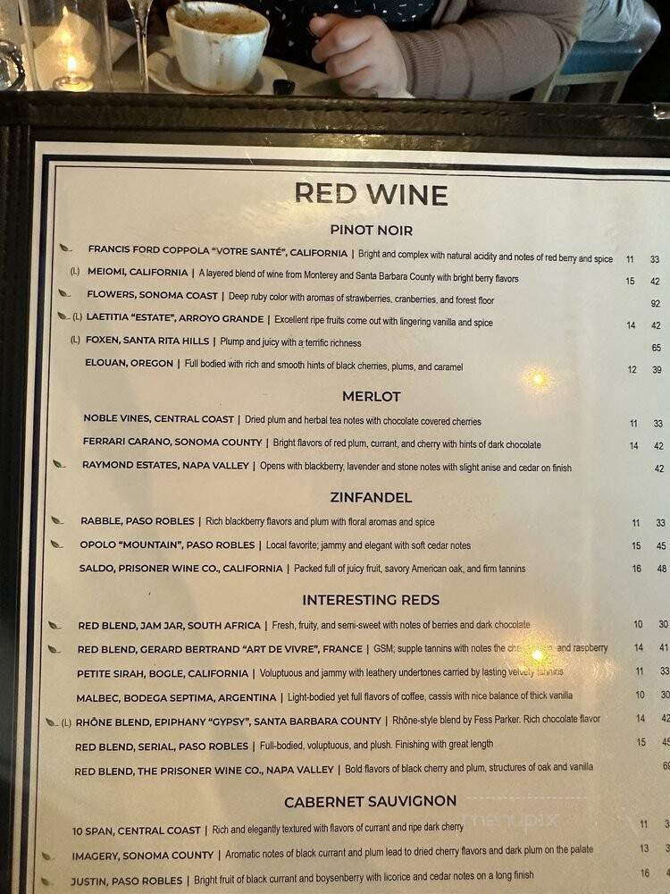 Lure Fish House - Camarillo, CA menu_pic