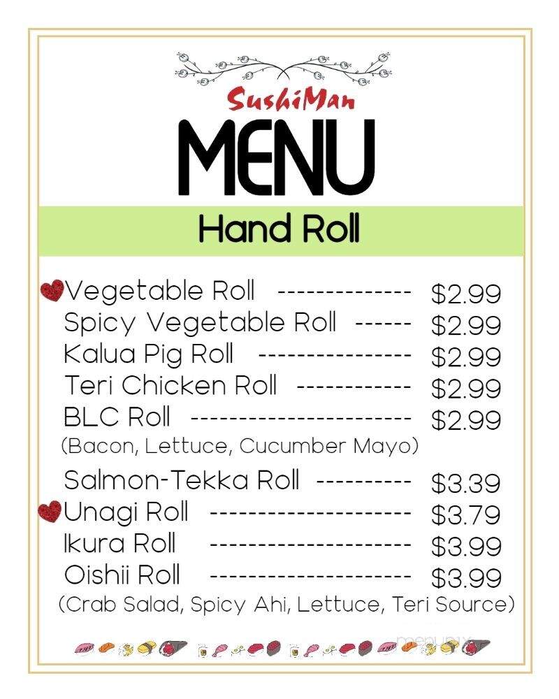 Sushiman Mililani - Mililani, HI menu_pic