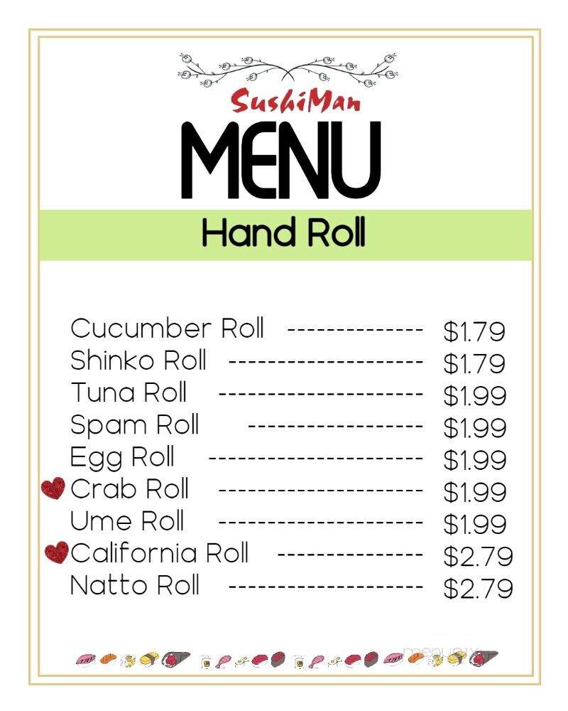 Sushiman Mililani - Mililani, HI menu_pic