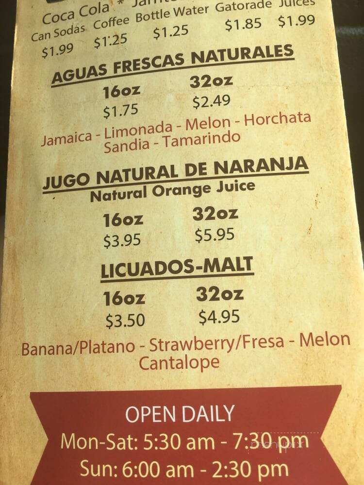 El Mexsal Taqueria - Houston, TX menu_pic