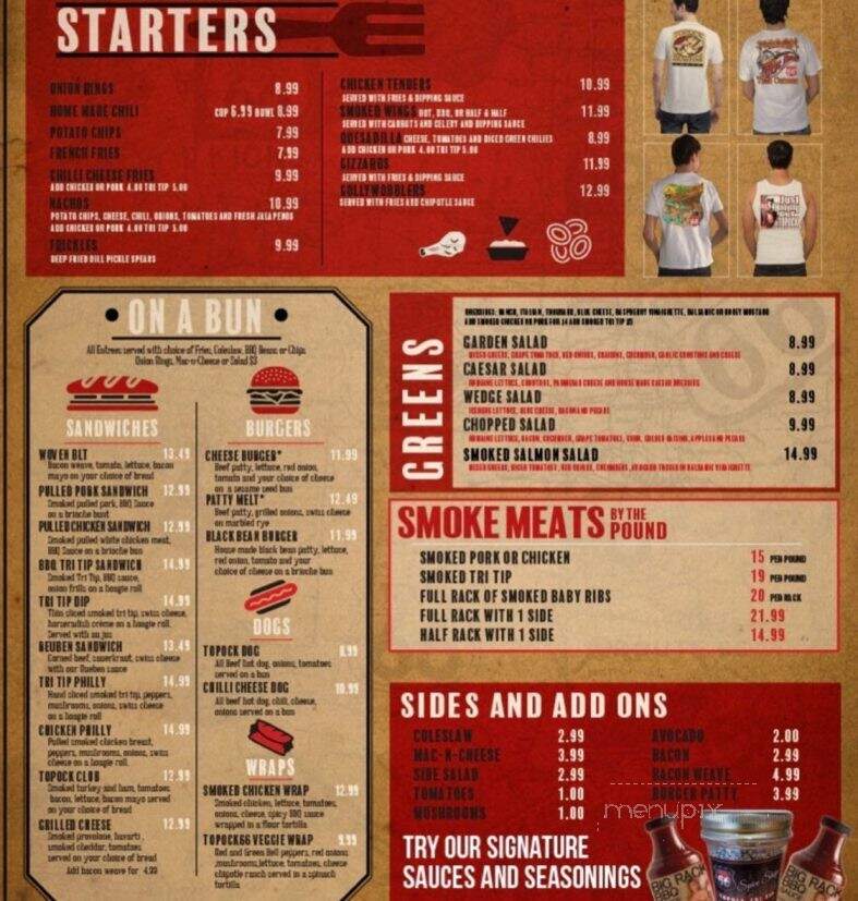 Topock Gorge Marina - Topock, AZ menu_pic