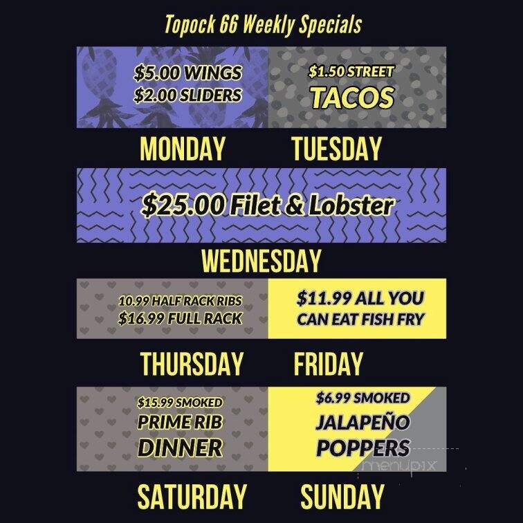 Topock Gorge Marina - Topock, AZ menu_pic