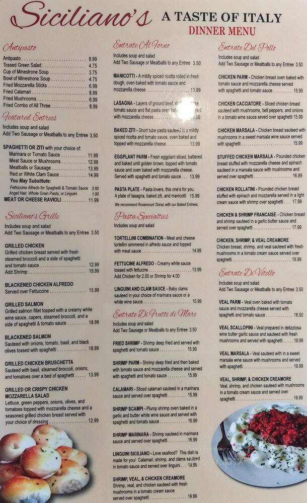 A Taste Of Italy Restaurant - Garland, TX menu_pic