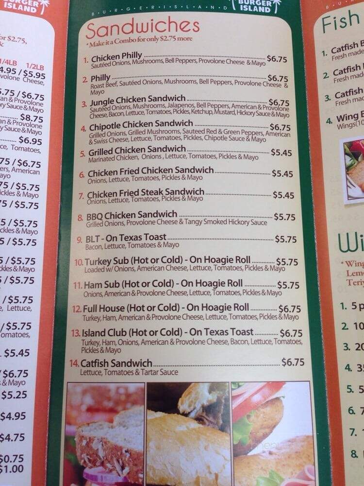 Burger Island - Garland, TX menu_pic