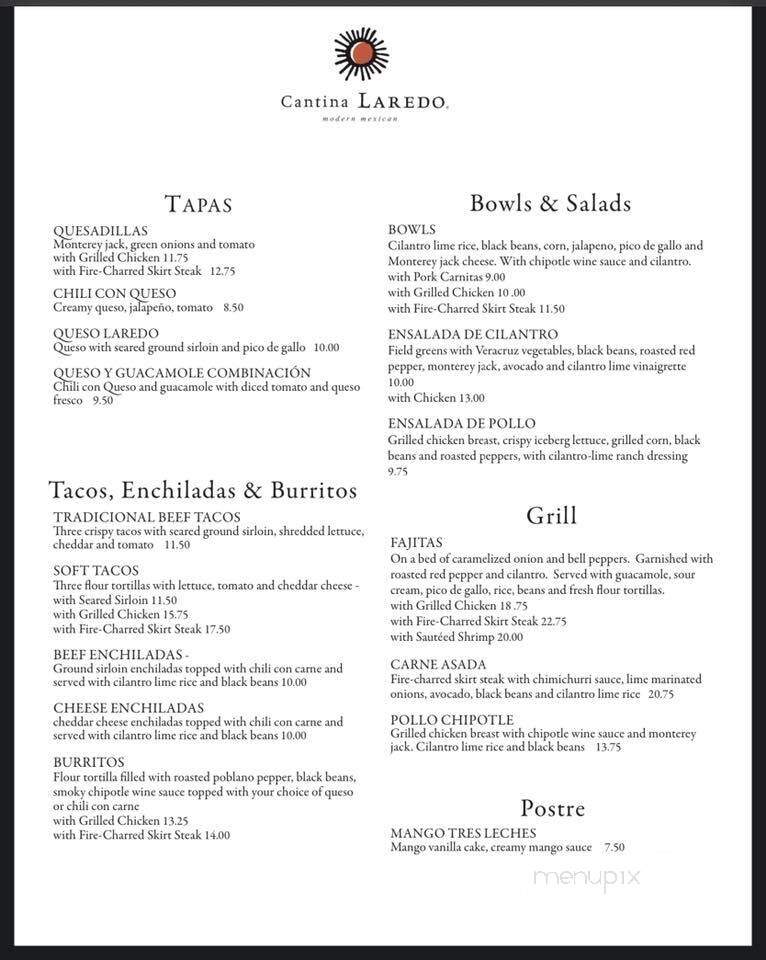 Cantina Laredo - Destin, FL menu_pic