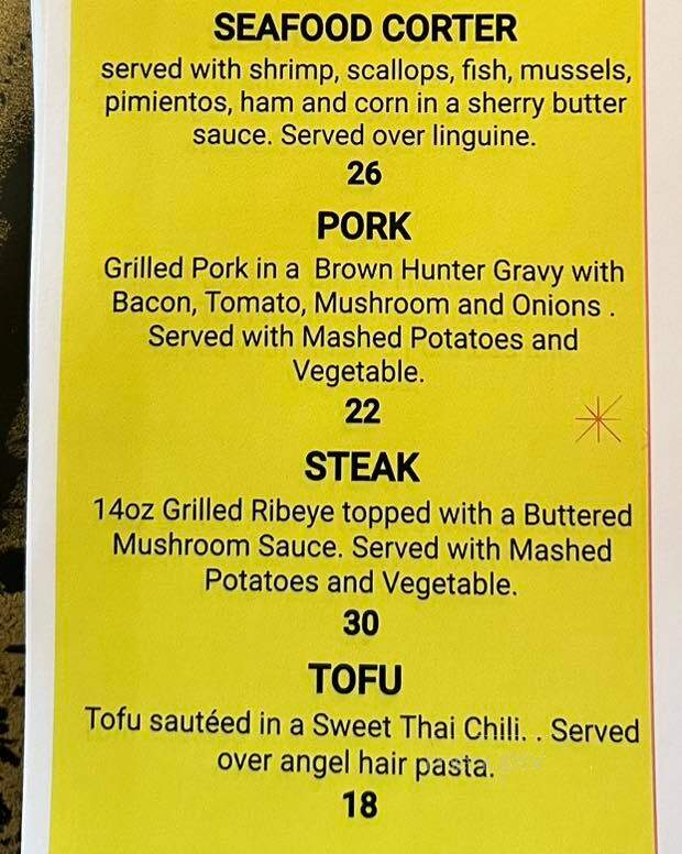 Gypsy Cab Co Restaurant - St Augustine, FL menu_pic