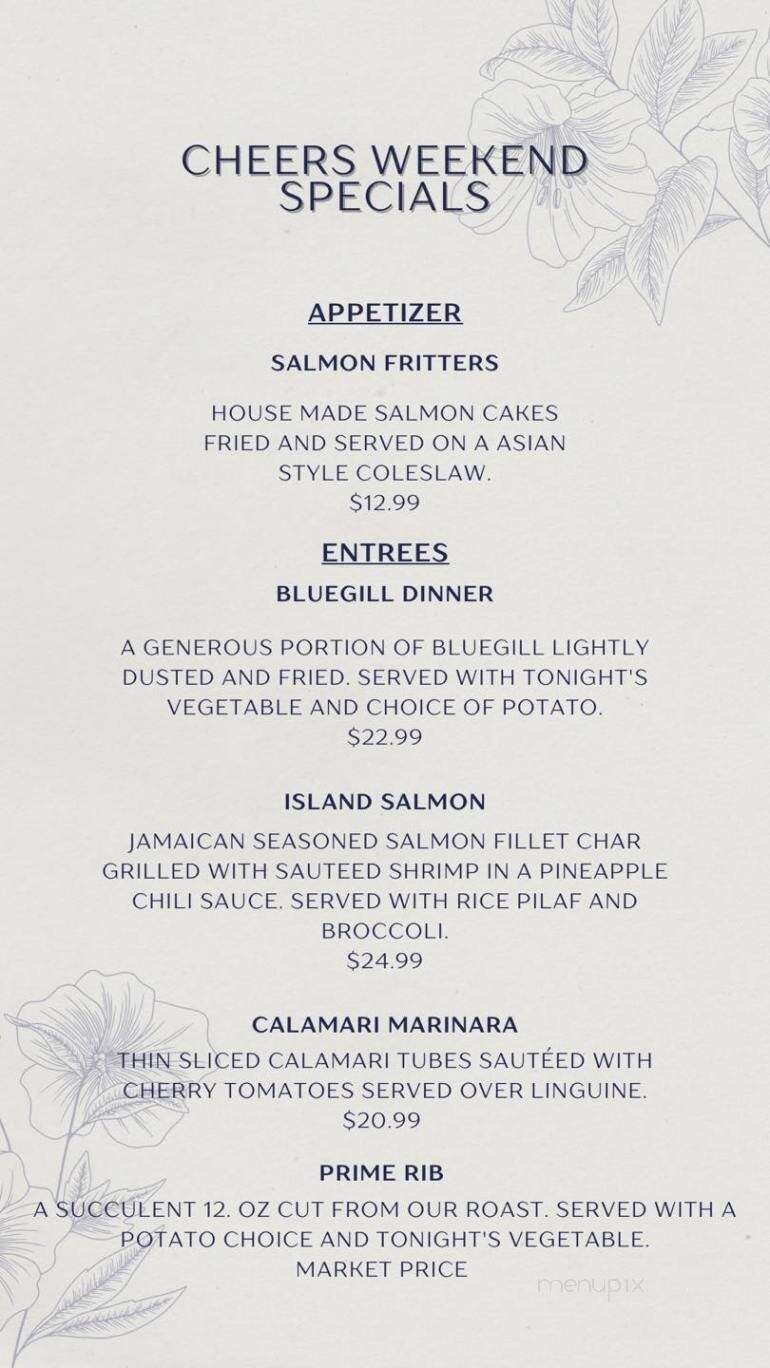Cheers Neighborhood Grill - Mount Pleasant, MI menu_pic