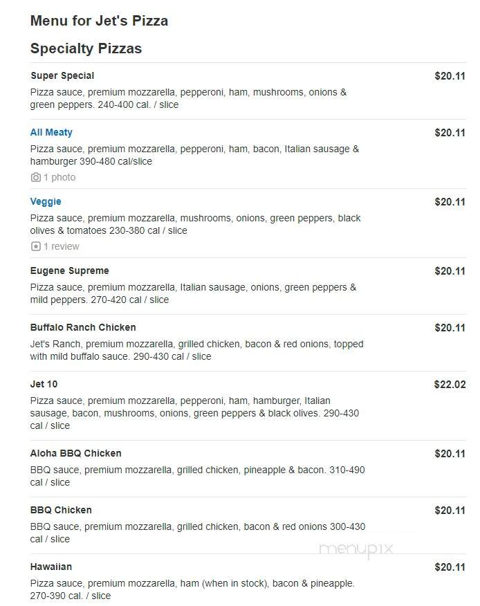 Jet's Pizza - Traverse City, MI menu_pic