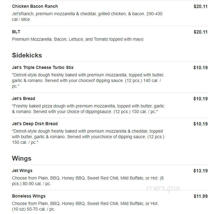 Jet's Pizza - Traverse City, MI menu_pic