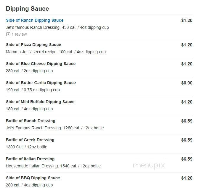 Jet's Pizza - Traverse City, MI menu_pic