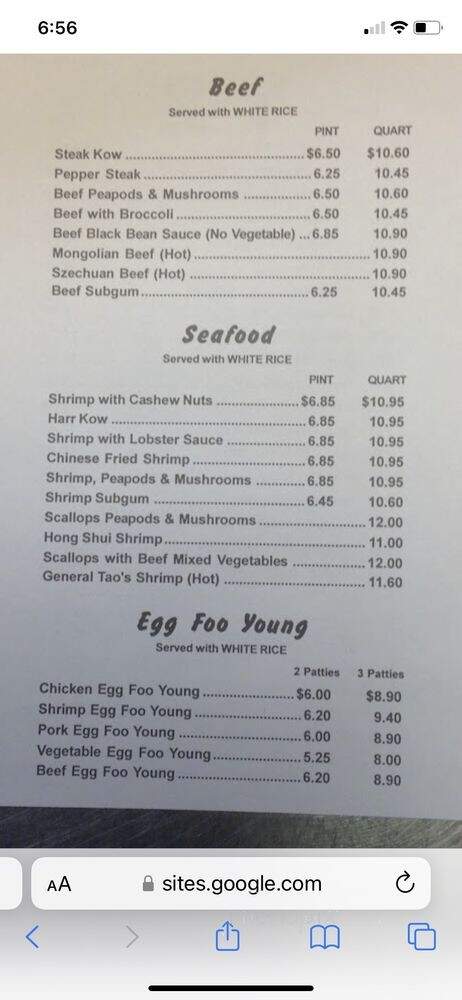 Wing Wong Carryout Restaurant - Macomb, MI menu_pic