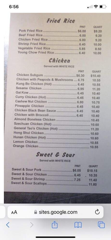 Wing Wong Carryout Restaurant - Macomb, MI menu_pic