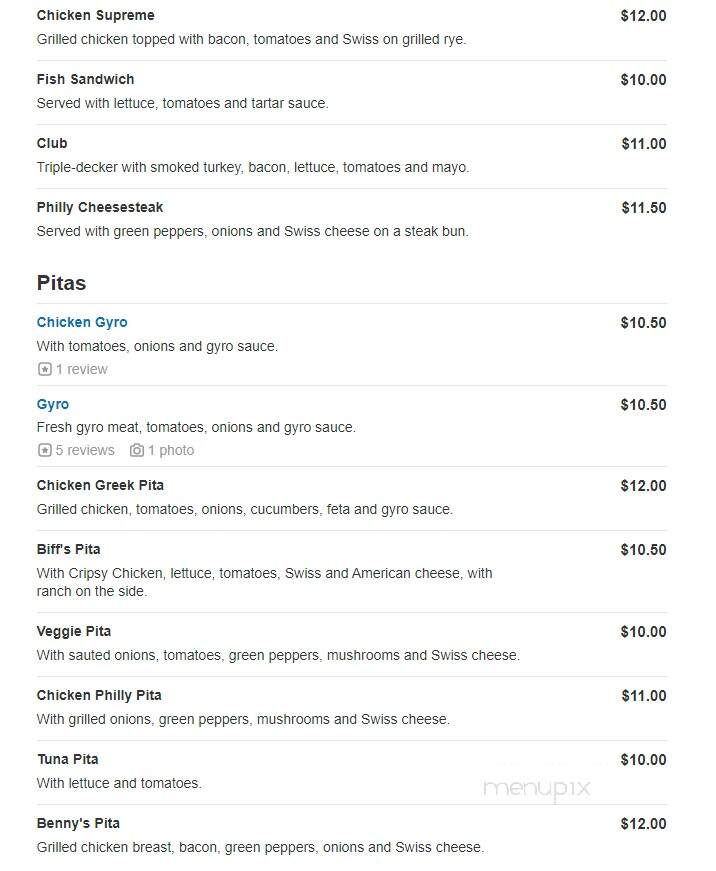 Biff's Coney Island - Commerce Township, MI menu_pic