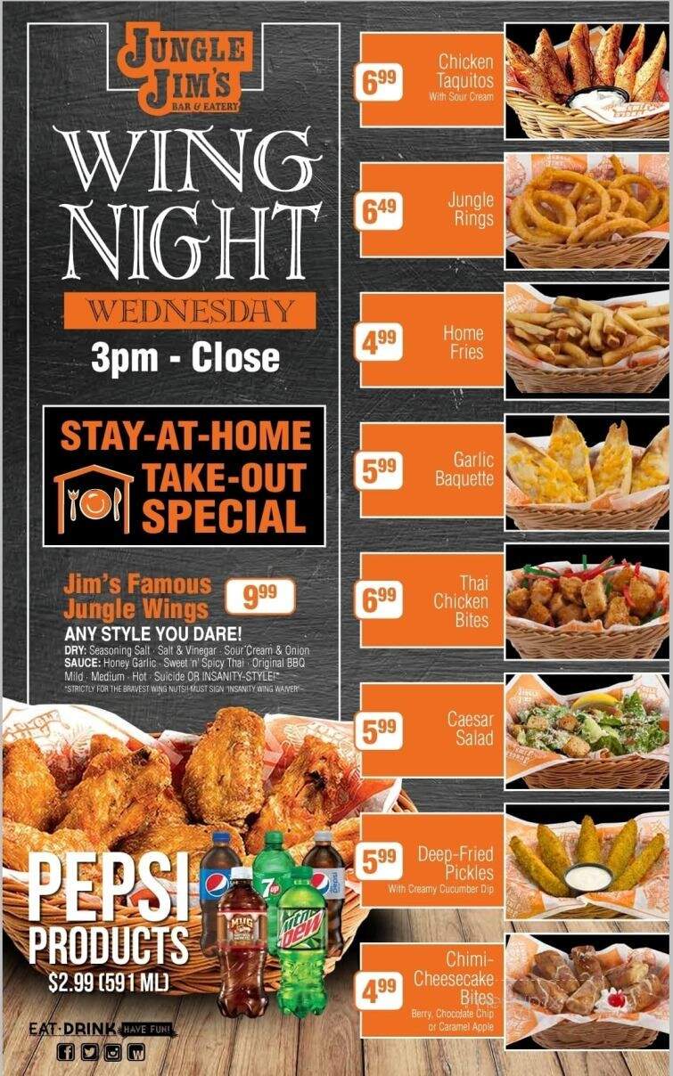 Jungle Jims - Halifax, NS menu_pic