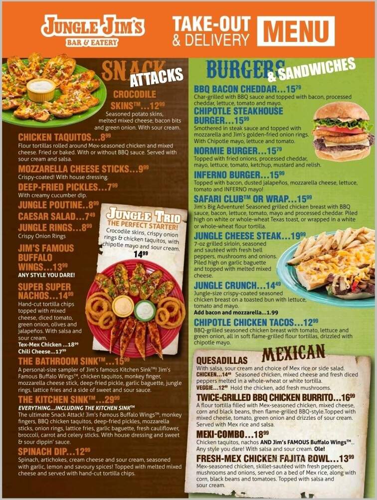 Jungle Jims - Halifax, NS menu_pic