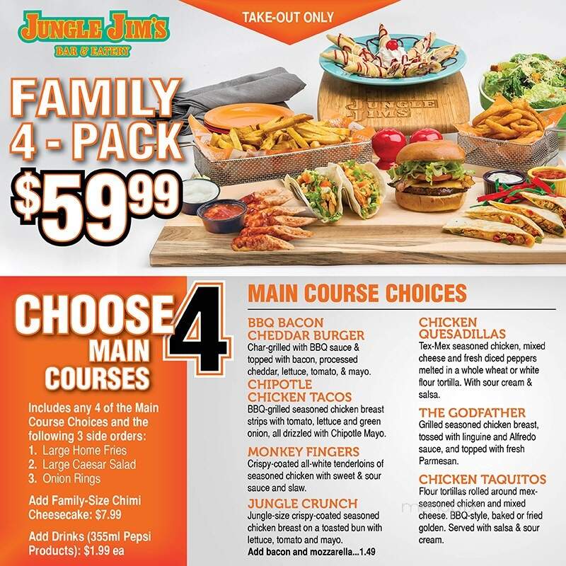 Jungle Jims - Halifax, NS menu_pic