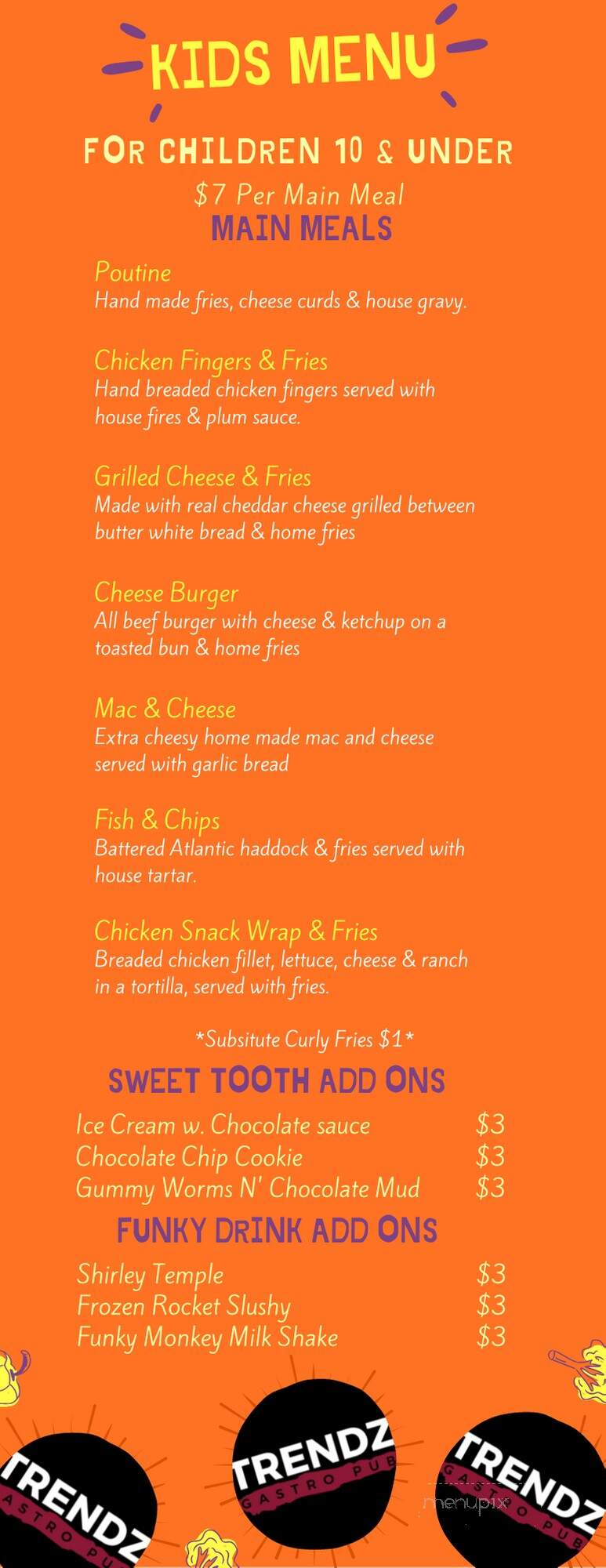 Trendz Cafe and Wine Bar - Dartmouth, NS menu_pic