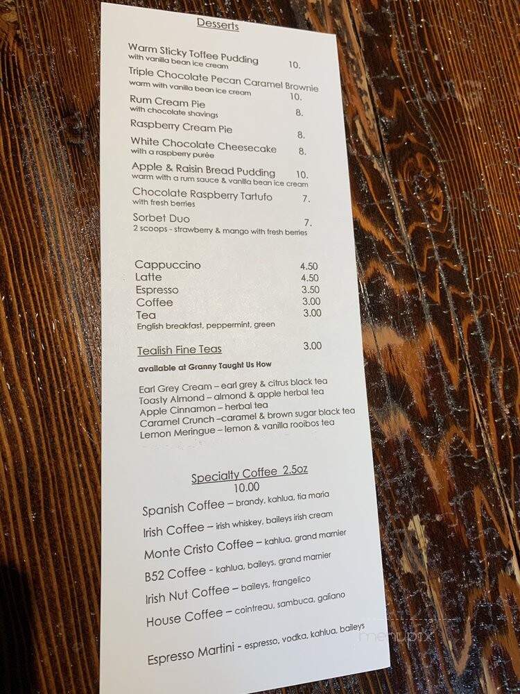 Mrs Mitchell's - Shelburne, ON menu_pic