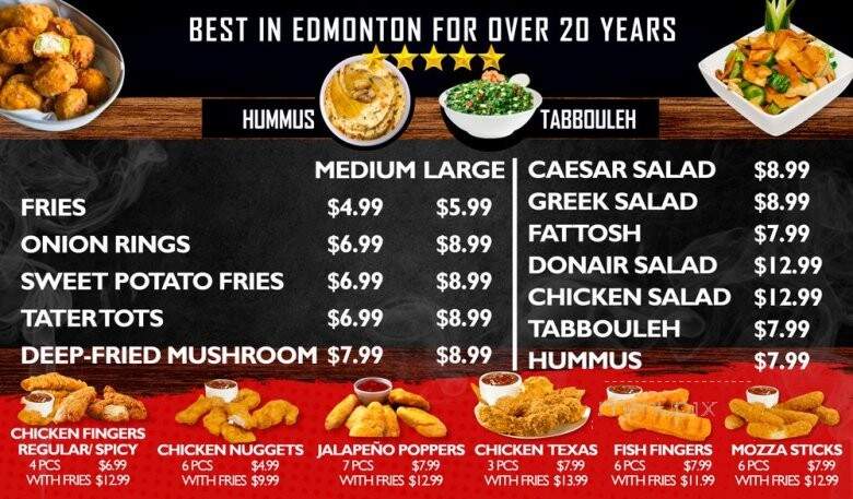 Mike's Famous Donair - Edmonton, AB menu_pic