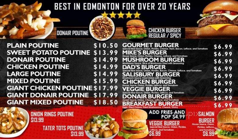 Mike's Famous Donair - Edmonton, AB menu_pic