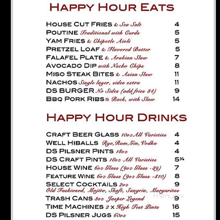 Downstream Bar & Grill - Jasper, AB menu_pic