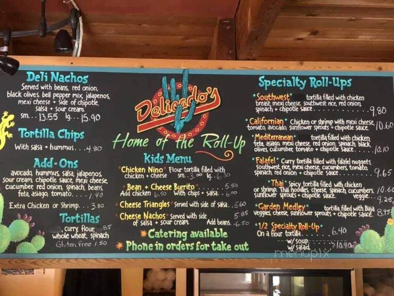 Delicado's - Nanaimo, BC menu_pic